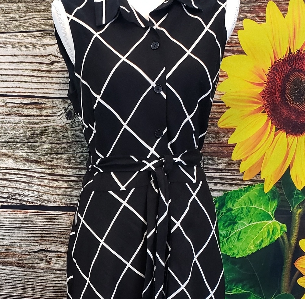 NINA LEONARD Black & white dress  size 10